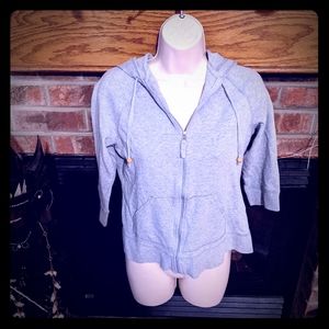 Personal identity brand gray 3/4 sleeve hoodie M